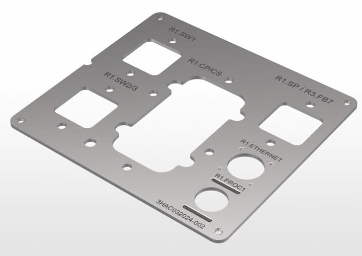 ABB配件Plate, customer 原厂型号3HAC032024-002 ABB配件官方质保 - ABB机器人配件大全