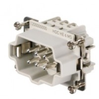 魏德米勒 固定回路插芯 HE 系列 - 16A、500V、6 - 48 针 订货号 1200000000 / 重载HDC HE 6 MS