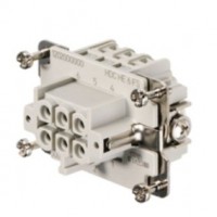 魏德米勒 固定回路插芯 HE 系列 - 16A、500V、6 - 48 针 订货号 1200200000 / 重载HDC HE 6 FS