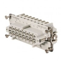 魏德米勒 固定回路插芯 HE 系列 - 16A、500V、6 - 48 针 订货号 1745780000 / 重载HDC HE 16 FT