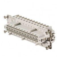 魏德米勒 固定回路插芯 HE 系列 - 16A、500V、6 - 48 针 订货号 1745790000 / 重载HDC HE 24 FT