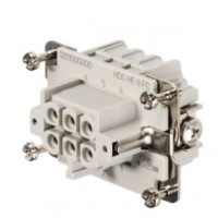 魏德米勒 固定回路插芯 HE 系列 - 16A、500V、6 - 48 针 订货号 1201000000 / 重载HDC HE 6 FC