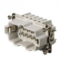 魏德米勒 固定回路插芯 HE 系列 - 16A、500V、6 - 48 针 订货号 1204300000 / 重载HDC HE 10 MC