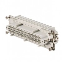 魏德米勒 固定回路插芯 HE 系列 - 16A、500V、6 - 48 针 订货号 1211600000 / 重载HDC HE 24 FC