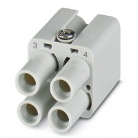 魏德米勒 固定回路插芯 HQ 系列 - 10A-40A、250V-690V、5-17 针 订货号 3103550000 / HDC HQ 4 FC
