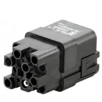 魏德米勒 固定回路插芯 HQ 系列 - 10A-40A、250V-690V、5-17 针 订货号 1993820000 / 连接器母插芯，12芯