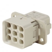 魏德米勒 固定回路插芯 HQ 系列 - 10A-40A、250V-690V、5-17 针 订货号 1919980000 / 重载接插件HDC HQ 8 FC