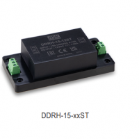 meanwell明纬  15W高可靠150~1500Vdc超宽输入DC-DC转换器    DDRH-15系列