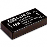 meanwell明纬  15W DC-DC稳压双组输出转换器      DKA15C-15