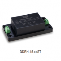 meanwell明纬  15W高可靠150~1500Vdc超宽输入DC-DC转换器      DDRH-15系列