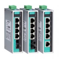MOXA工业以太网非网管型交换机，EDS-G205A-4PoE-1GSFP-T